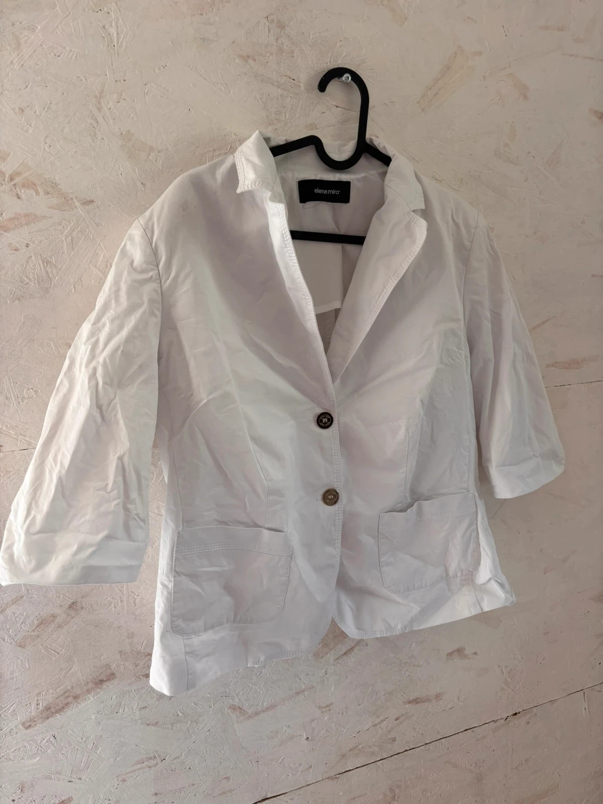 Witte blazer met 3/4 mouwen Elena Mirò - Geschatte maat 44 - goede staat – photo 4